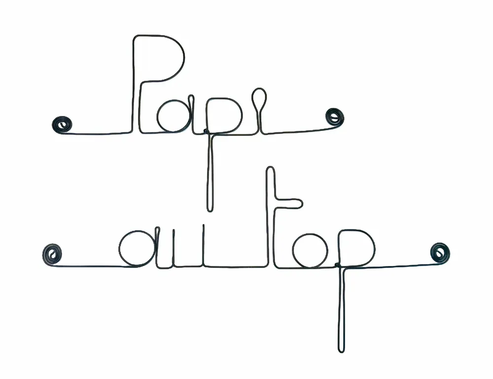 Other wall decoration - Wire Wall Decoration\" Grandpa at the top\ "” - to pin - BIJOUX DE MUR