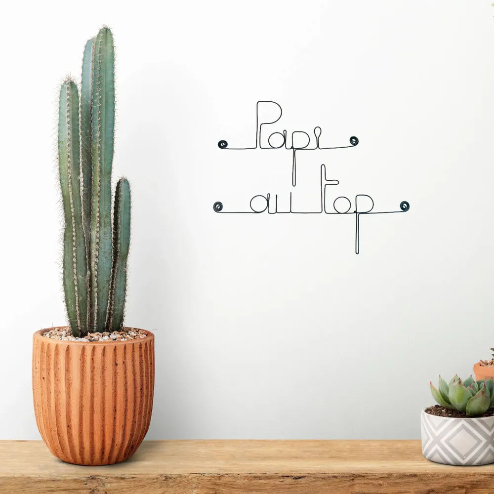 Other wall decoration - Wire Wall Decoration\" Grandpa at the top\ "” - to pin - BIJOUX DE MUR