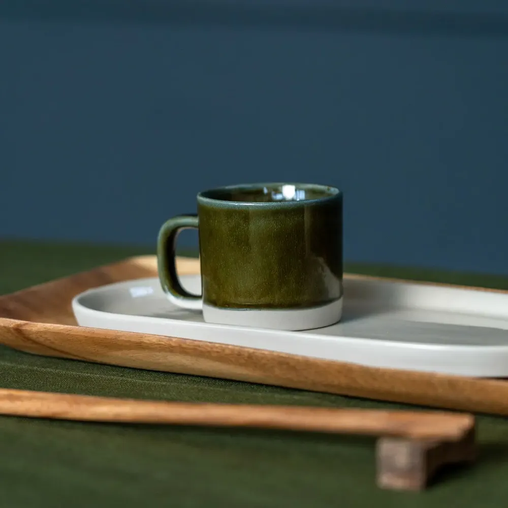Platter and bowls - Tray ellipse stoneware - KINTA