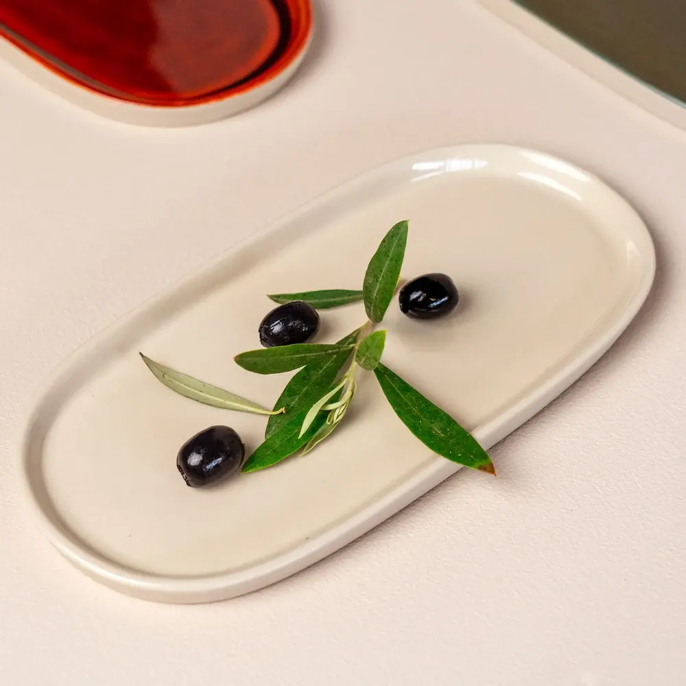Platter and bowls - Tray ellipse stoneware - KINTA