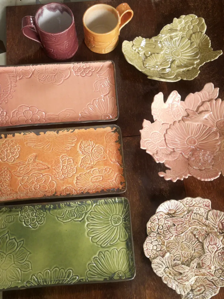 Platter and bowls - Petals & Flora Collection: Decor items - Tableware set - LAMUNLAMAI. CRAFTSTUDIO