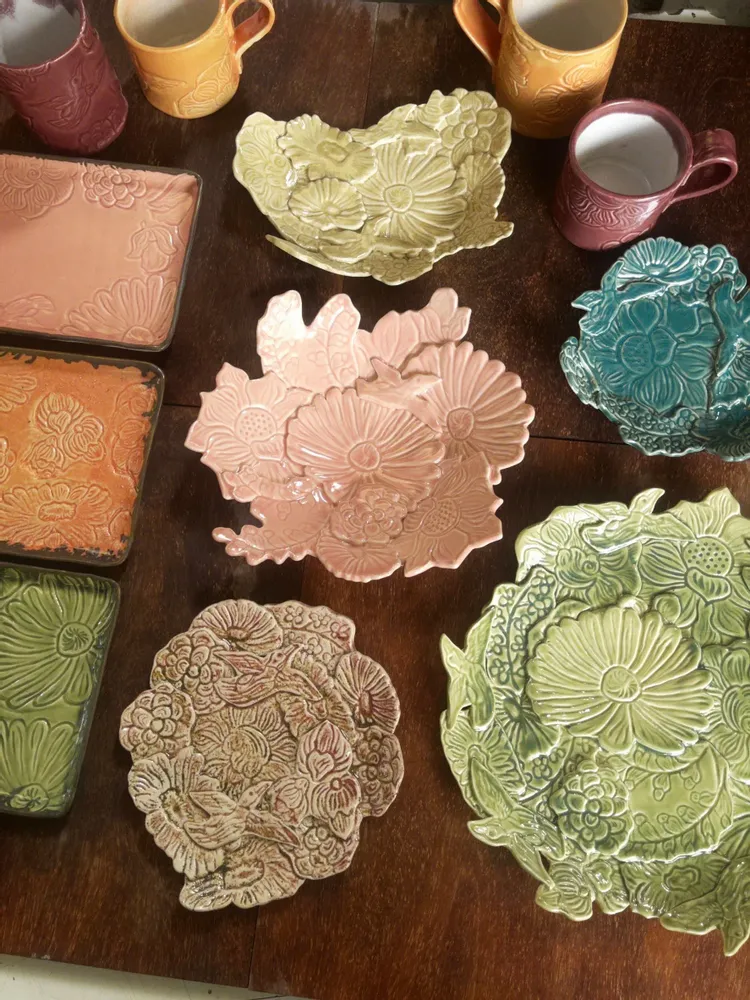 Platter and bowls - Petals & Flora Collection: Decor items - Tableware set - LAMUNLAMAI. CRAFTSTUDIO