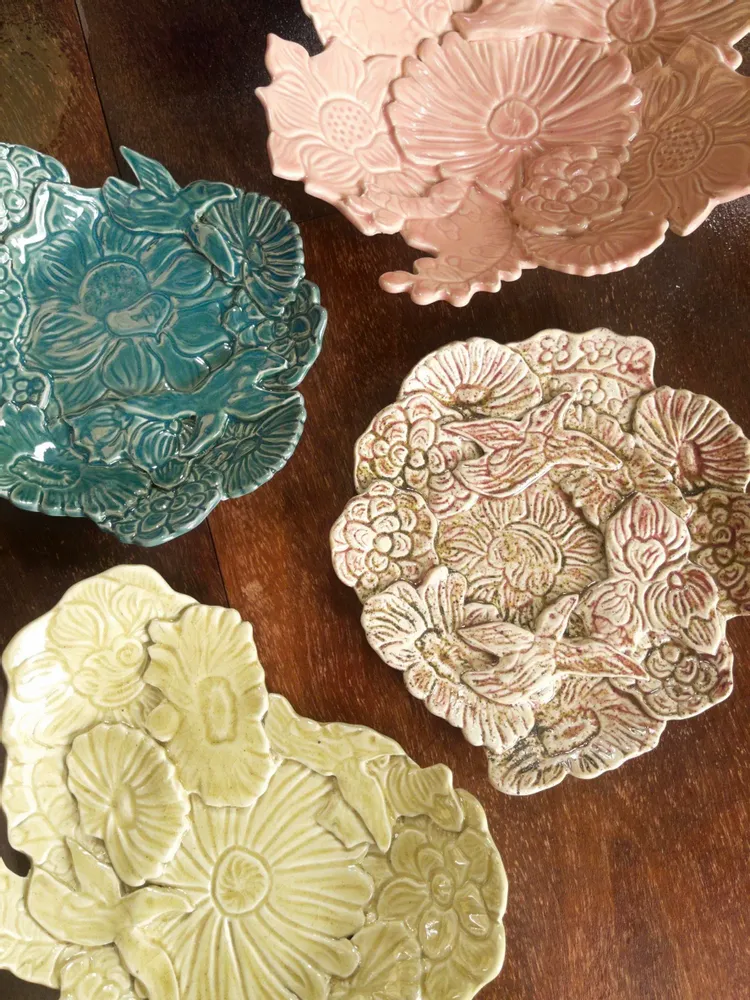 Platter and bowls - Petals & Flora Collection: Decor items - Tableware set - LAMUNLAMAI. CRAFTSTUDIO