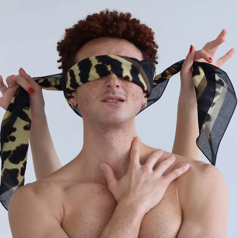 Scarves - FILIPO straw cotton bandana - MONSIEUR CHARLI