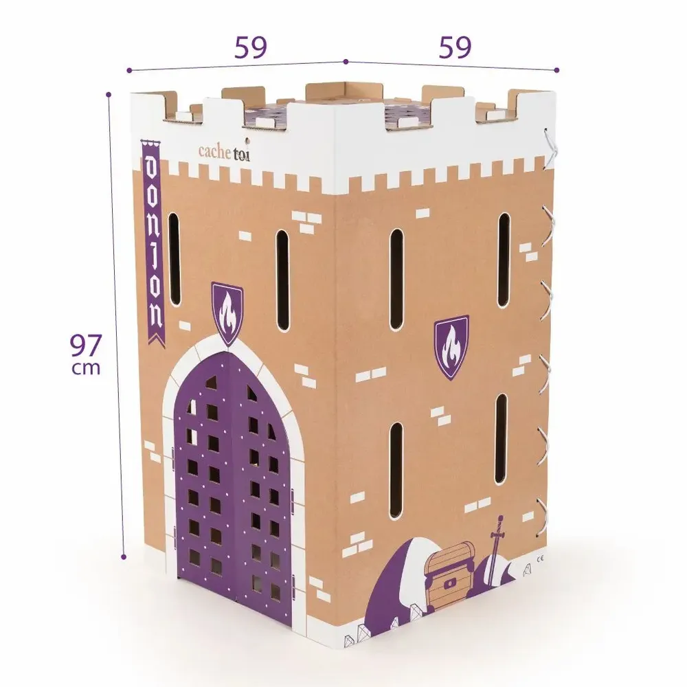 Design objects - Foldable cardboard playhouse made in France – DONJON / CACHE TOI - CACHETOI