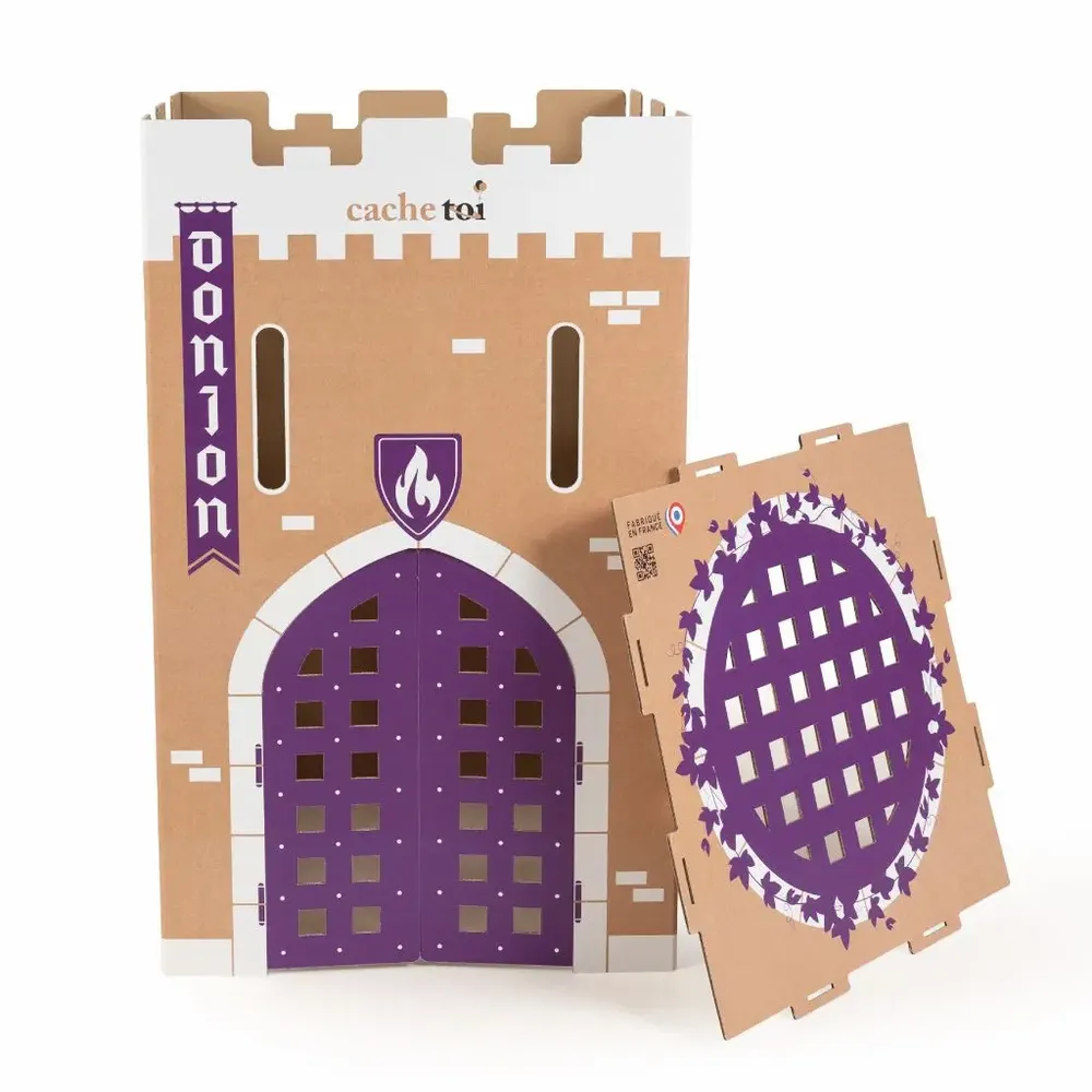 Design objects - Foldable cardboard playhouse made in France – DONJON / CACHE TOI - CACHETOI