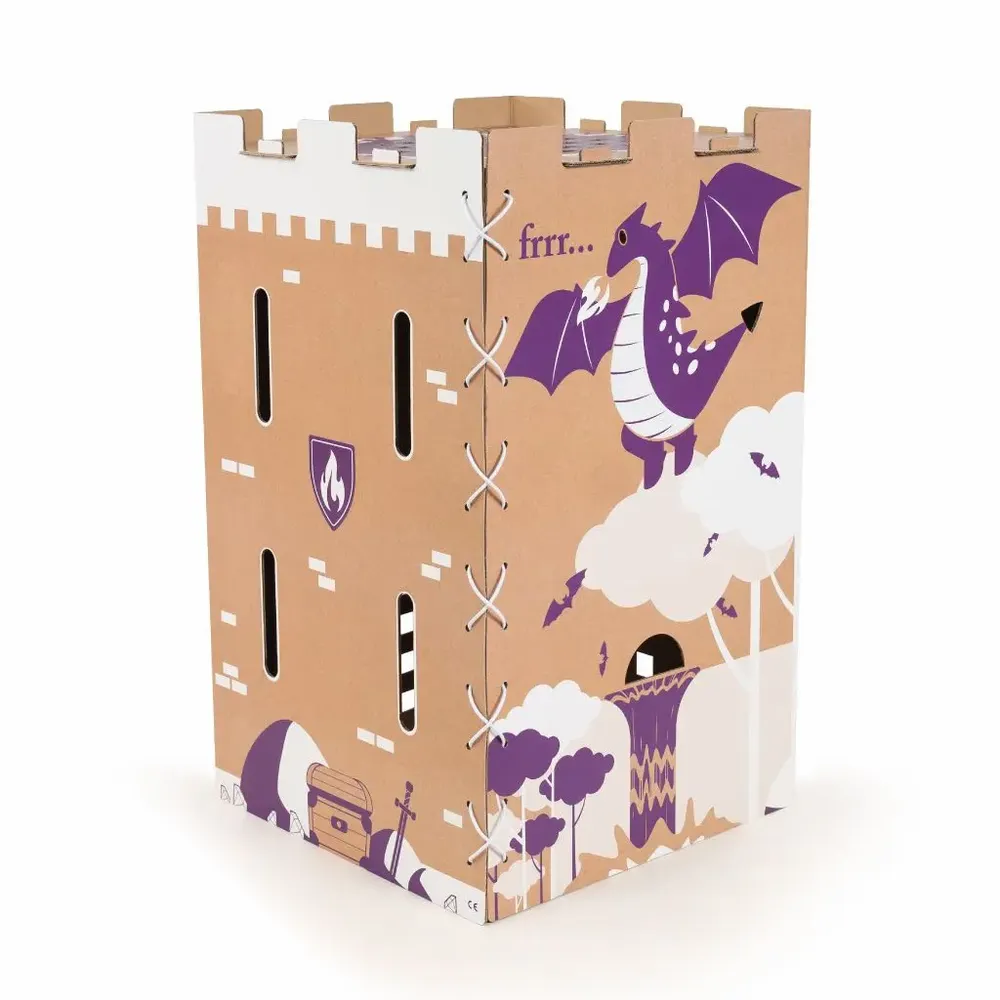 Design objects - Foldable cardboard playhouse made in France – DONJON / CACHE TOI - CACHETOI