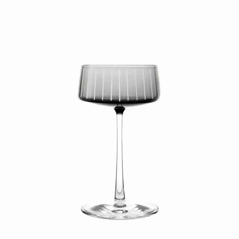 Glass - Vida Linea Colored Champagne Glass Grey - 1 piece 230 ml - PEKALLA CRISTAL GLASS