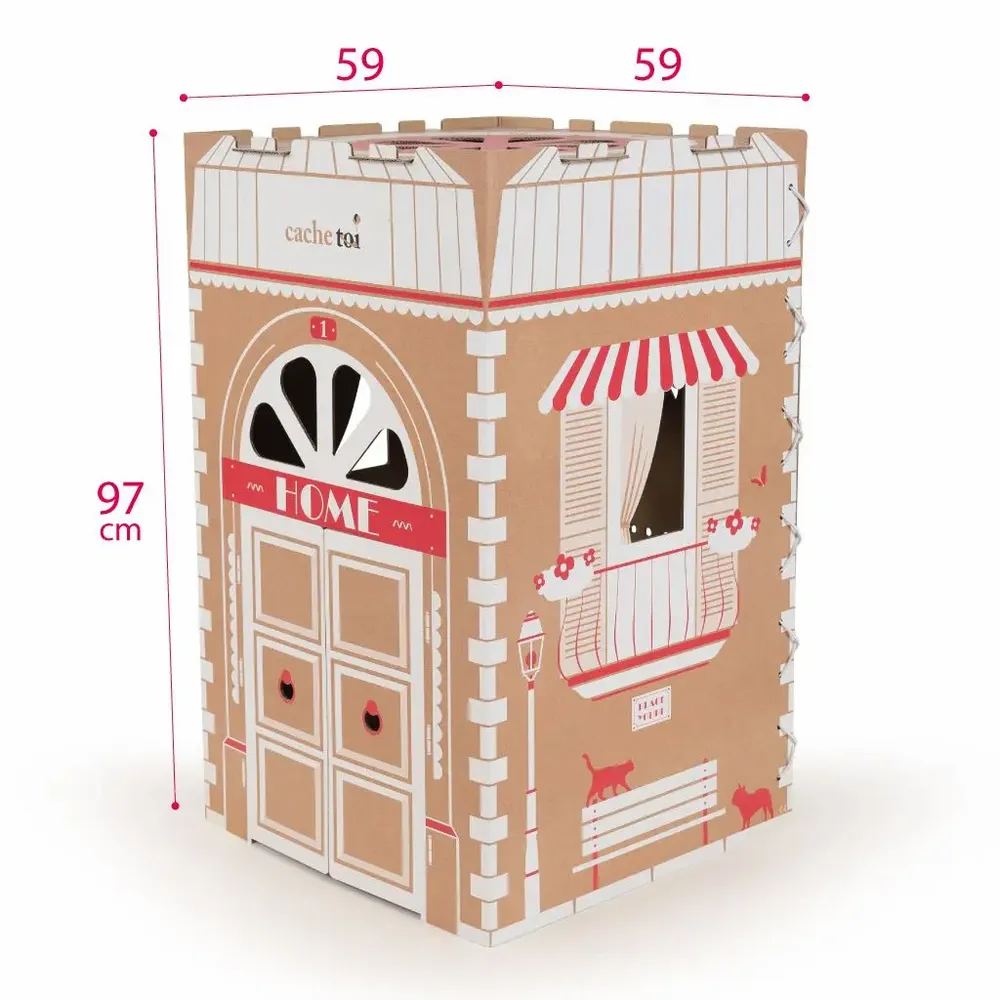 Design objects - Foldable cardboard playhouse made in France - HOME / CACHE TOI - CACHETOI