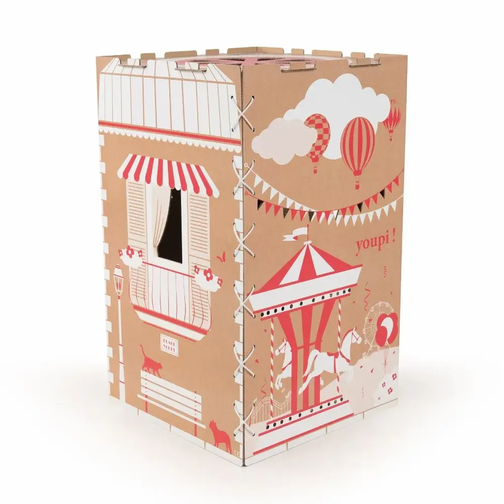Design objects - Foldable cardboard playhouse made in France - HOME / CACHE TOI - CACHETOI