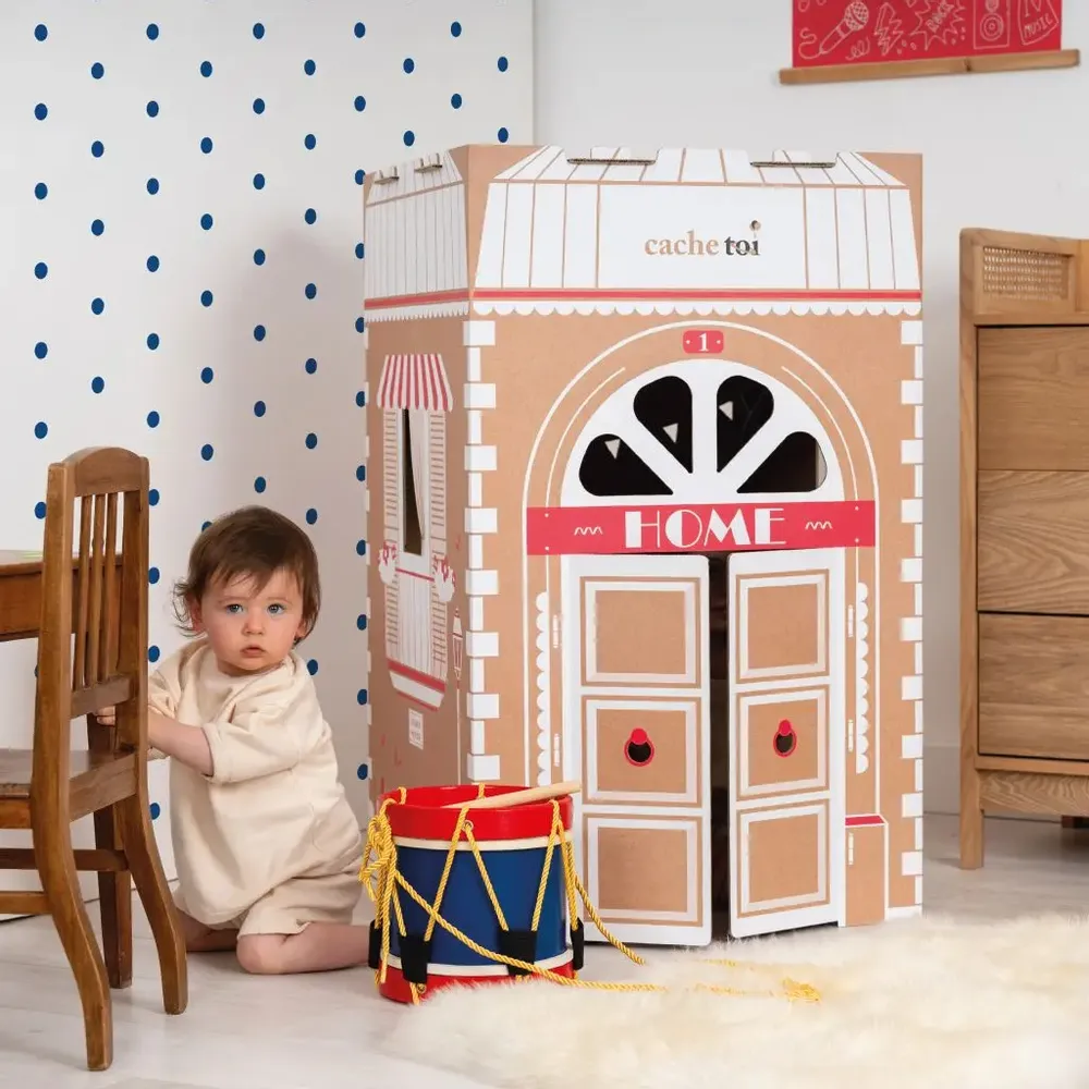 Design objects - Foldable cardboard playhouse made in France - HOME / CACHE TOI - CACHETOI
