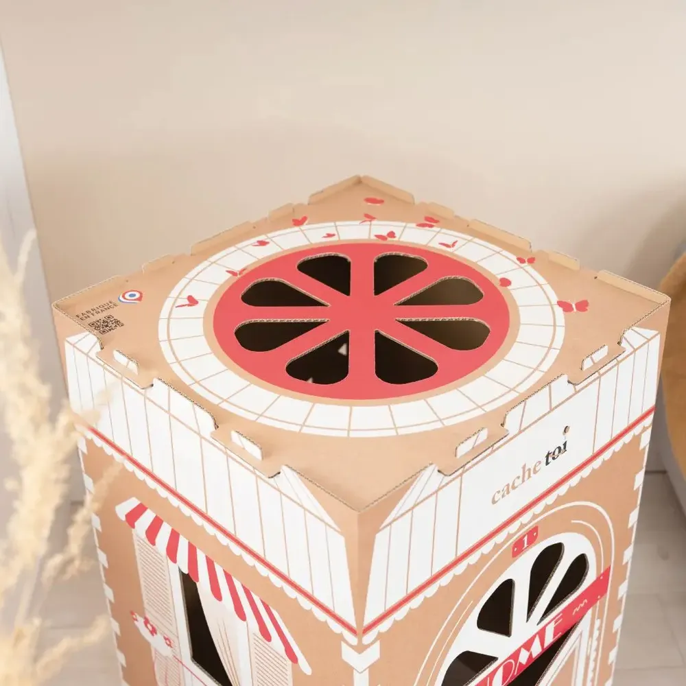 Design objects - Foldable cardboard playhouse made in France - HOME / CACHE TOI - CACHETOI