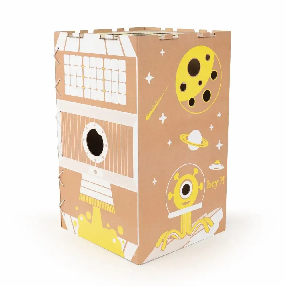 Design objects - Foldable cardboard playhouse made in France - MOON / CACHE TOI - CACHETOI