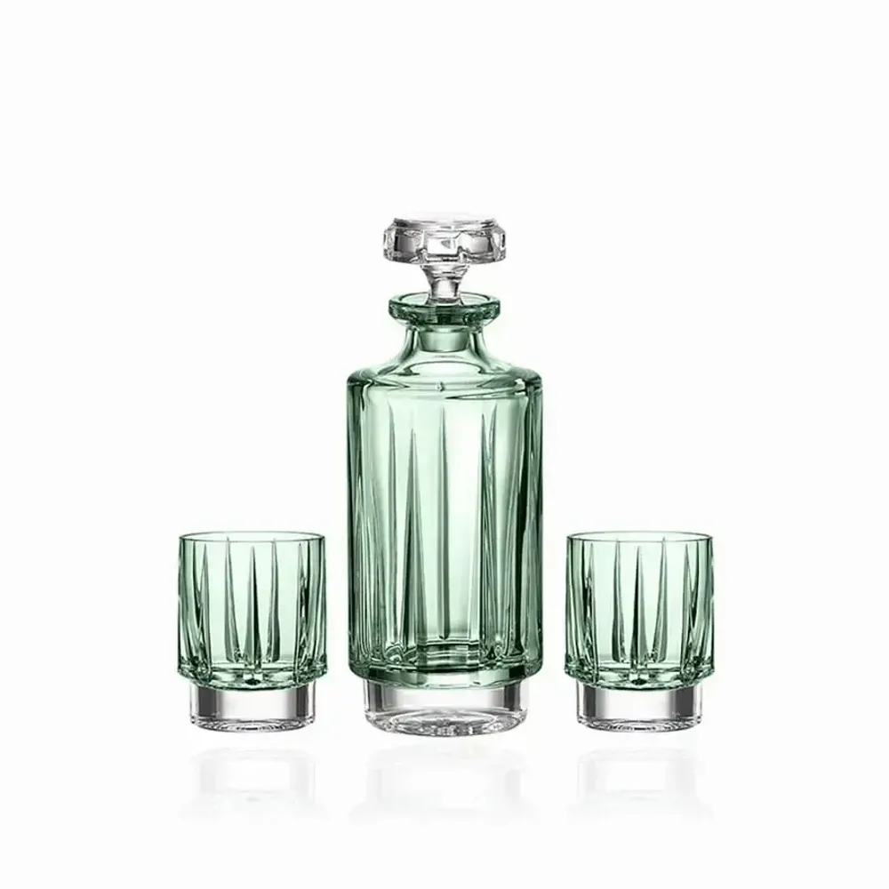 Crystal ware - Linea Set Decanter + Crystal Whiskey Glasses - 2 pieces - PEKALLA CRISTAL GLASS