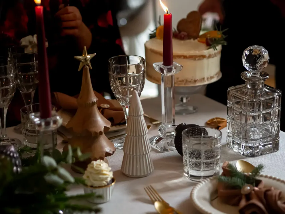 Crystal ware - Crystal Candlestick Set - 3 Pieces 20cm - PEKALLA CRISTAL GLASS
