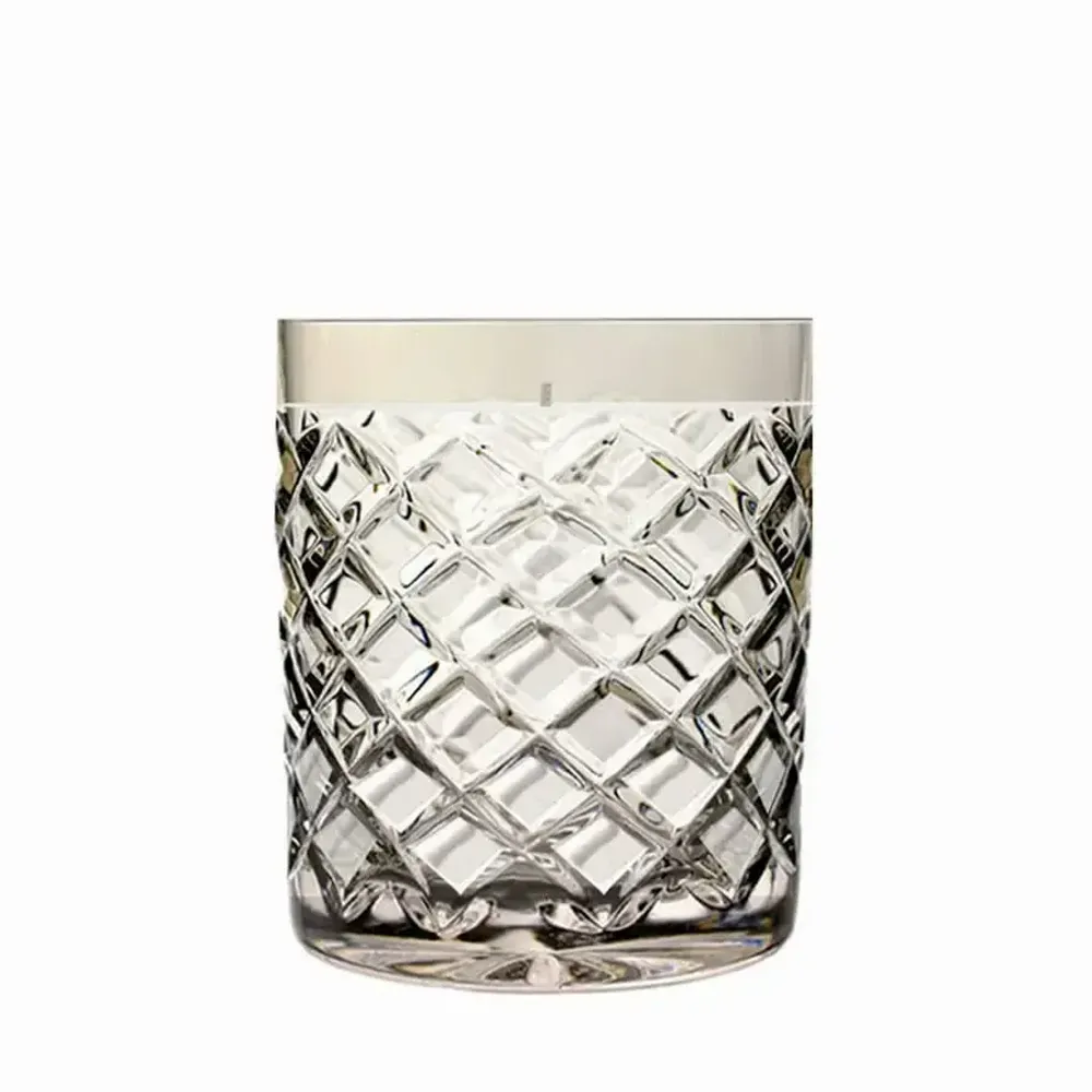 Candlesticks and candle holders - Iris Mokka Scented Soy Candle in Crystal - PEKALLA CRISTAL GLASS