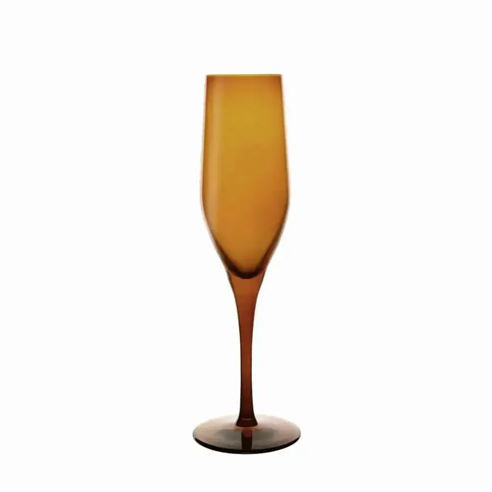 Verres - Vispera Verre à champagne coloré Amber - 1 pièce 170 ml - PEKALLA CRISTAL GLASS