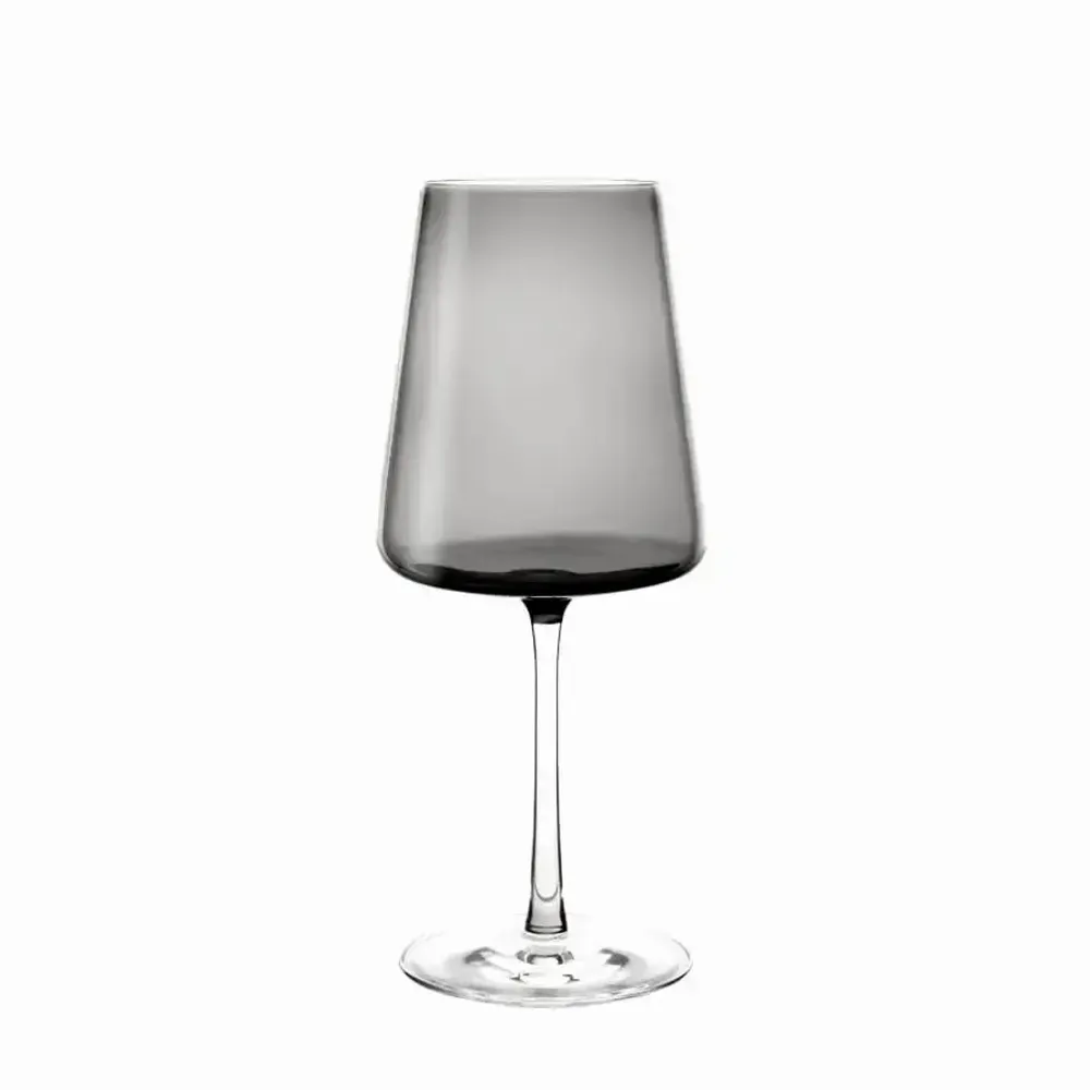 Glass - Vida Colored Wine Glass Grey - 1 piece 520 ml - PEKALLA CRISTAL GLASS