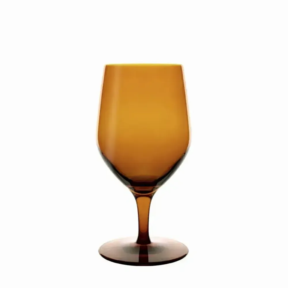 Verres - Vispera Verre à bière coloré Amber - 1 pièce 450 ml - PEKALLA CRISTAL GLASS