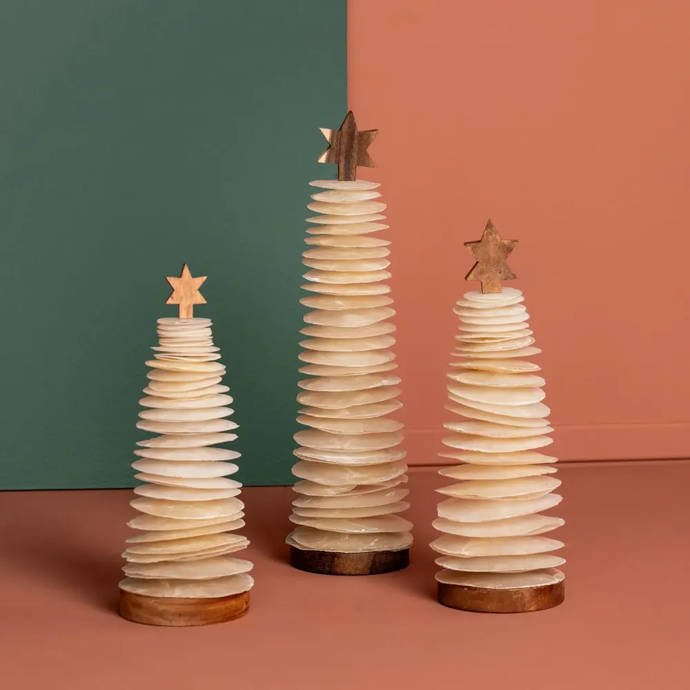 Autres décorations de Noël - Les arbres de Noël dessinent des capiz - KINTA