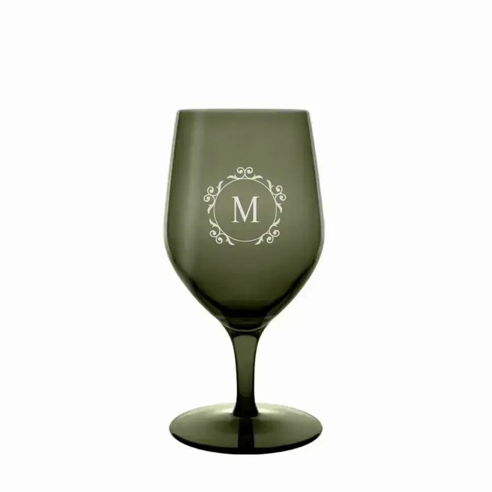 Verres - Vispera Verre à bière coloré Verde avec gravure - 1 pièce 450 ml - PEKALLA CRISTAL GLASS