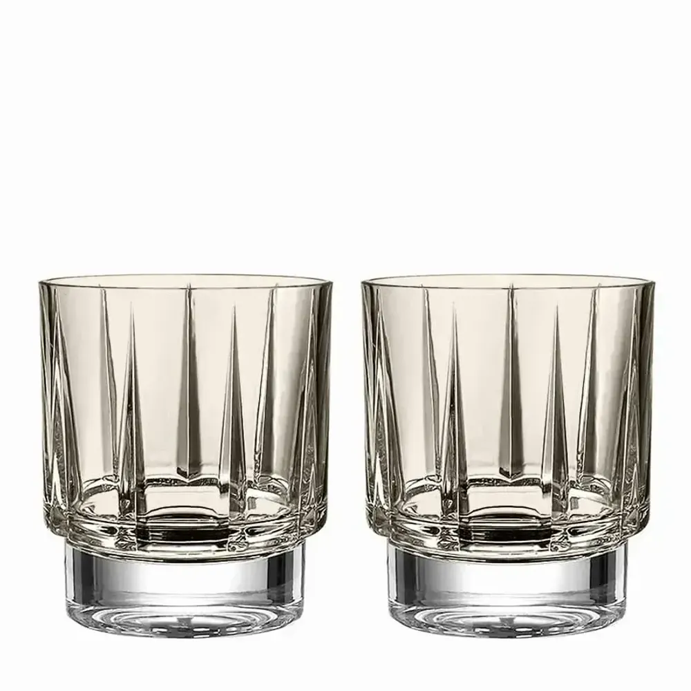 Crystal ware - Linea Mokka Crystal Whiskey Glasses - 2 pieces 300 ml - PEKALLA CRISTAL GLASS
