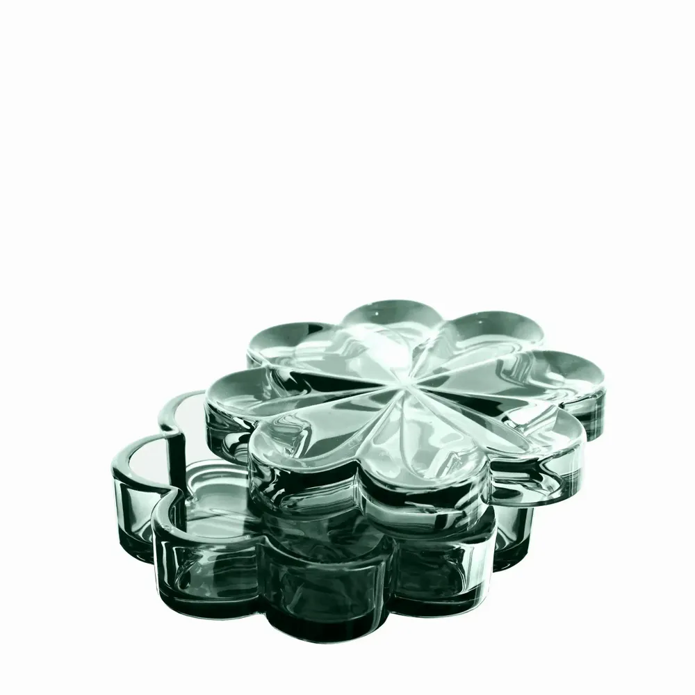 Crystal ware - Malachit TREFLE Crystal Jewelry Box - PEKALLA CRISTAL GLASS