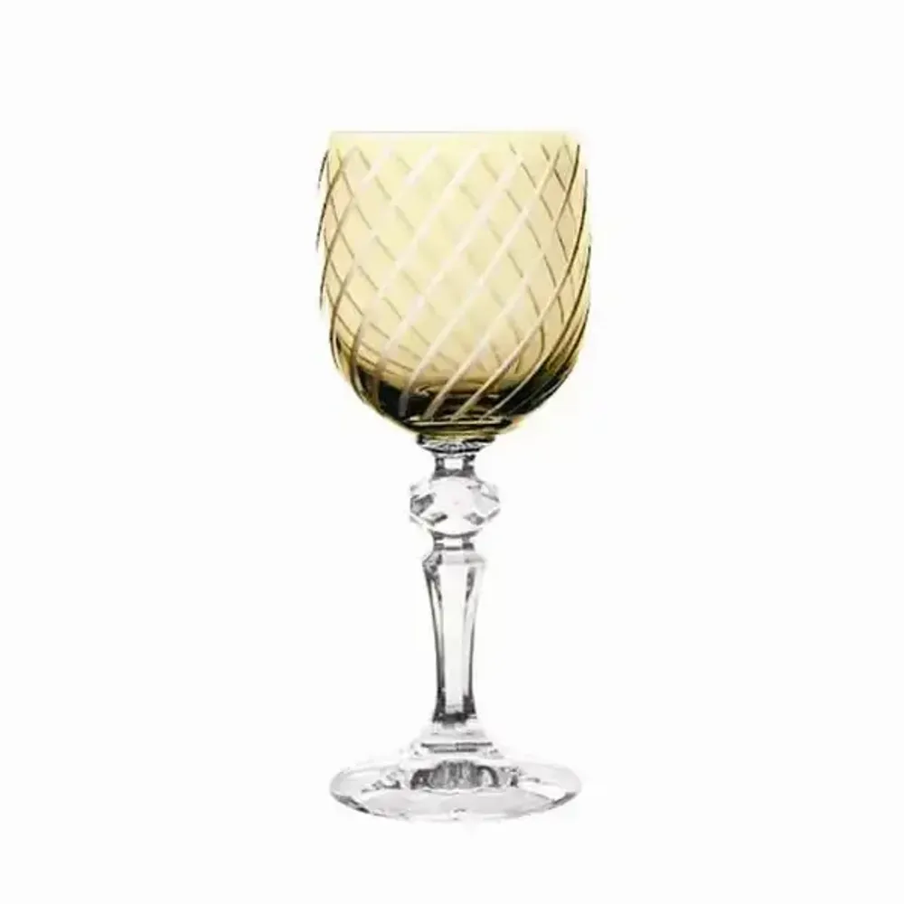 Glass - Gratia Sunset Crystal Wine Glasses - 6 Pieces 170 ml - PEKALLA CRISTAL GLASS