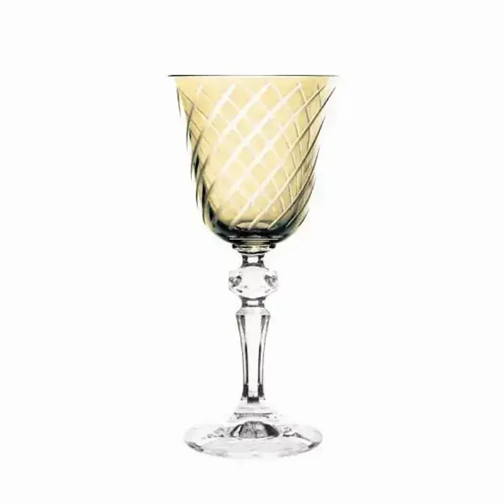 Glass - Gratia Sunset Crystal Wine Glasses - 6 Pieces 170 ml - PEKALLA CRISTAL GLASS