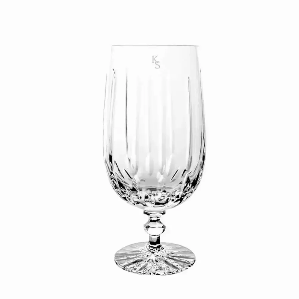Glass - Lakrima crystal beer cup with engraving - 6 pieces 450 ml - PEKALLA CRISTAL GLASS