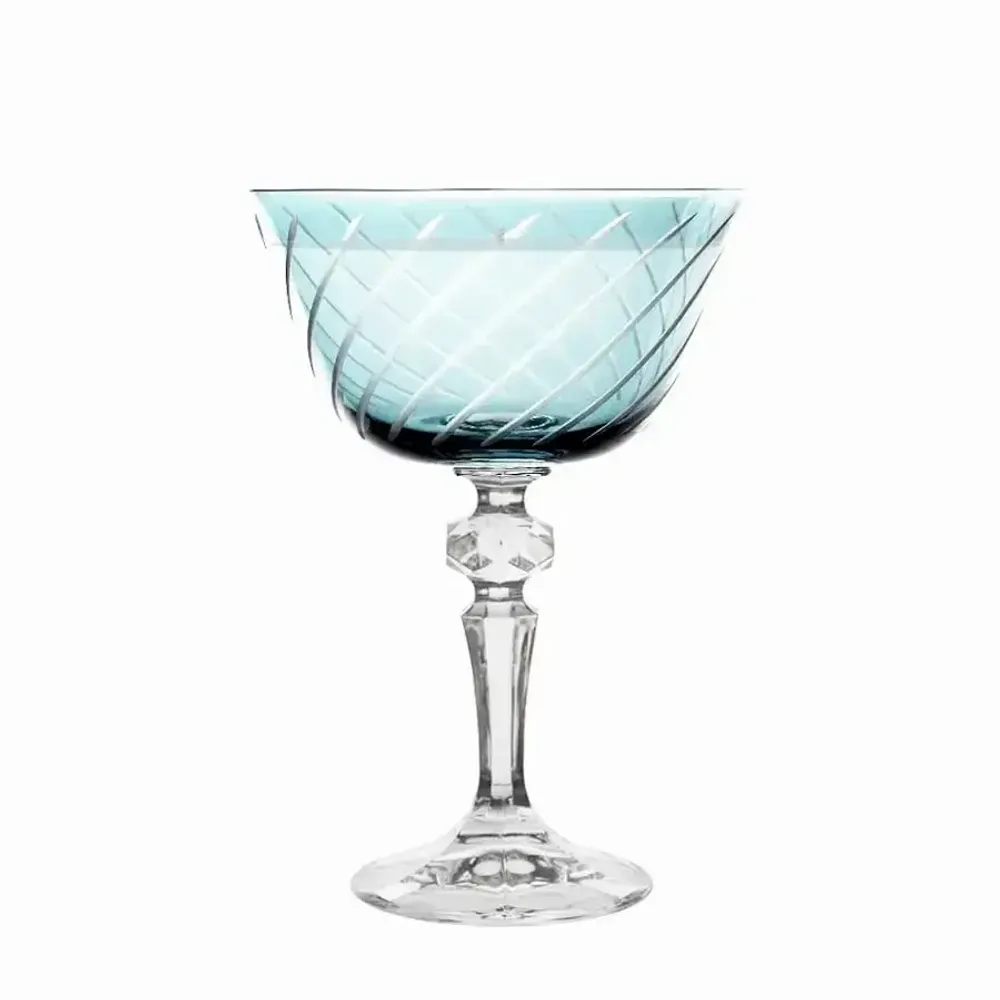 Bougeoirs et photophores  - Gratia Aqua Bougie parfumée en soja sur pied en cristal - PEKALLA CRISTAL GLASS