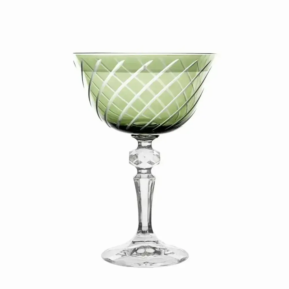 Candlesticks and candle holders - Gratia Olive Scented Soy Candle on Crystal Base - PEKALLA CRISTAL GLASS