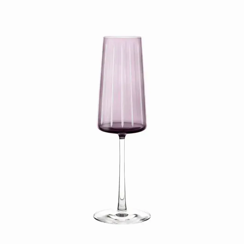 Glass - Vida Linea Prosecco Verbe Colored Champagne Glass - 1 piece 240 ml - PEKALLA CRISTAL GLASS