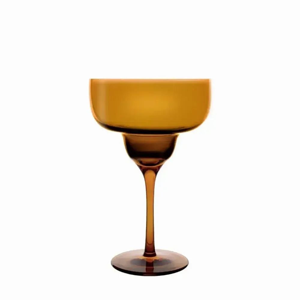 Glass - Vispera Amber Colored Martini Glass - 1 piece 340 ml - PEKALLA CRISTAL GLASS
