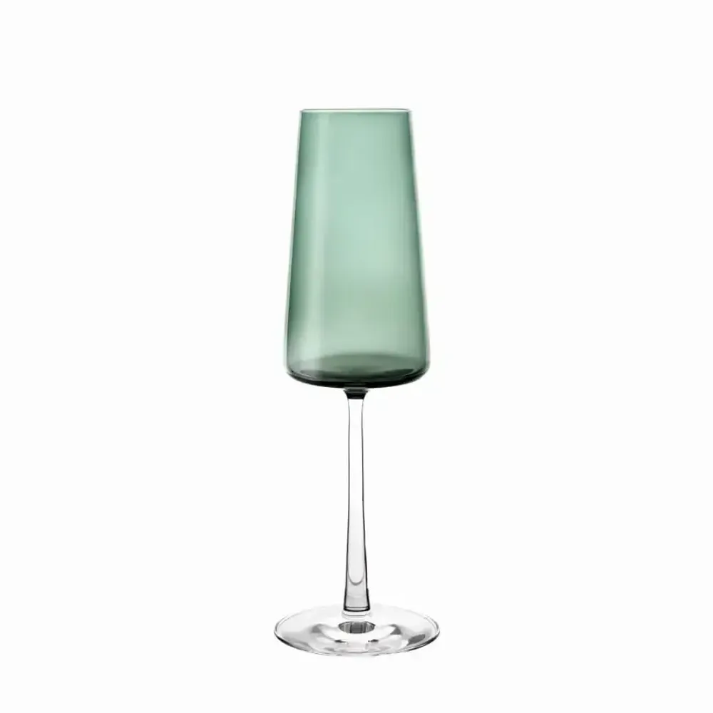 Glass - Vida Colorful Malachit Prosecco Fresca Champagne Glass - 1 piece 240 ml - PEKALLA CRISTAL GLASS