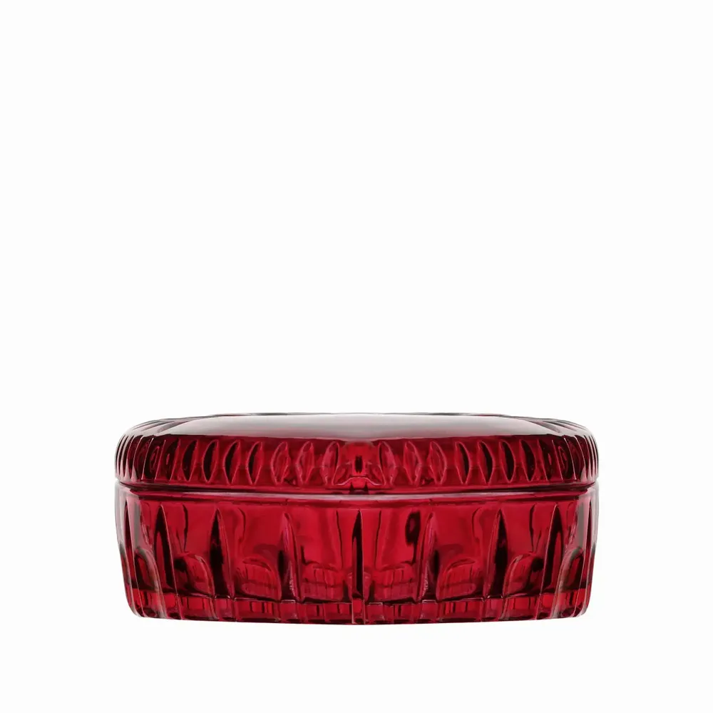 Cristallerie - Boîte à bijoux COEUR en cristal Rubin - PEKALLA CRISTAL GLASS