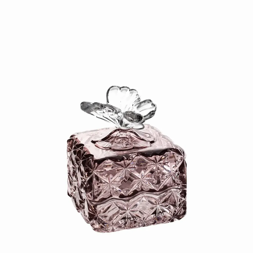 Crystal ware - Slate Butterfly Crystal Jewelry Box - PEKALLA CRISTAL GLASS