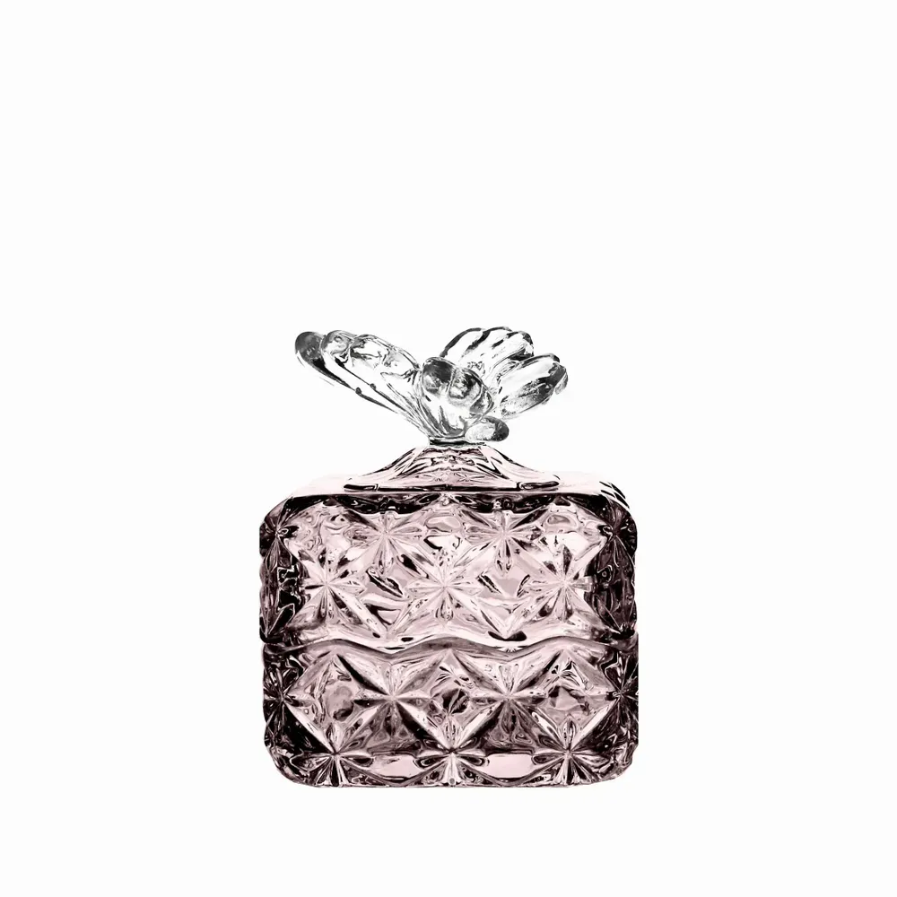 Crystal ware - Slate Butterfly Crystal Jewelry Box - PEKALLA CRISTAL GLASS