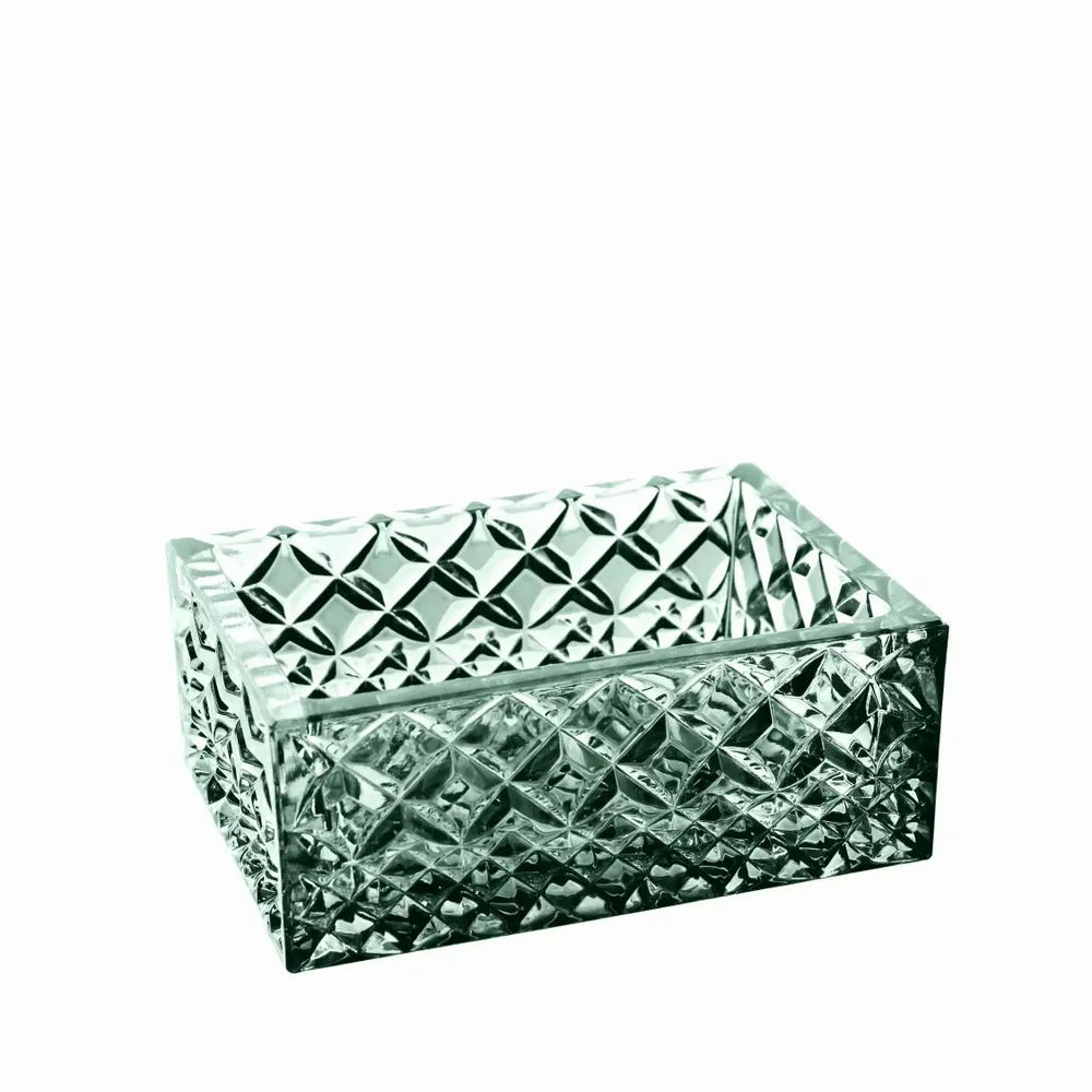 Cristallerie - Boîte à bijoux en cristal avec un couvercle en bois Malachit - PEKALLA CRISTAL GLASS