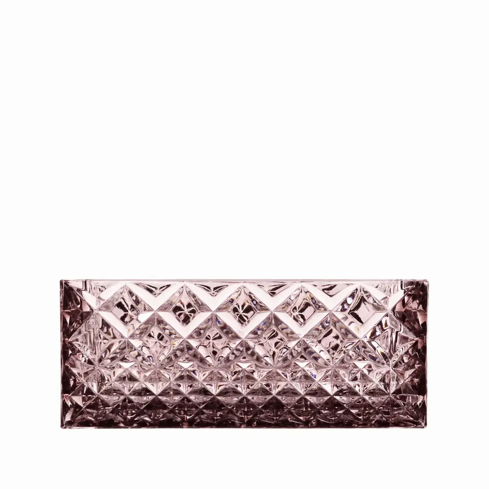 Cristallerie - Boîte à bijoux en cristal avec un couvercle en bois Slate - PEKALLA CRISTAL GLASS