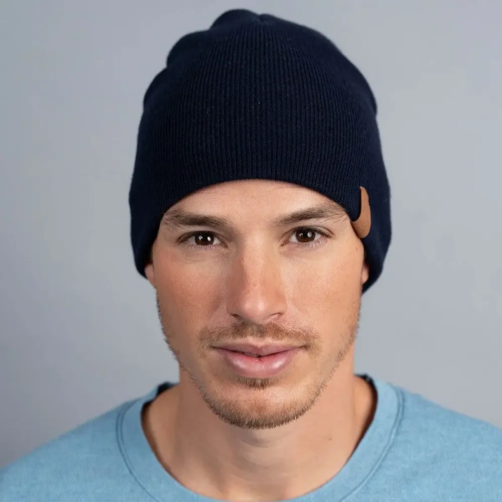 Accessoires cheveux - Bonnet en laine mérinos JIM marine - MONSIEUR CHARLI