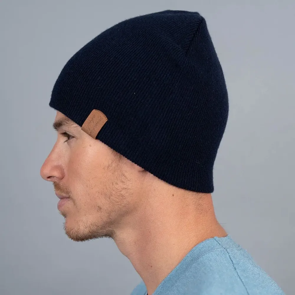 Accessoires cheveux - Bonnet en laine mérinos JIM marine - MONSIEUR CHARLI