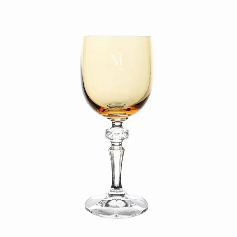 Verres - Kalatina verres à vin en cristal Sunset avec gravure - 6 pièces 170 ml - PEKALLA CRISTAL GLASS