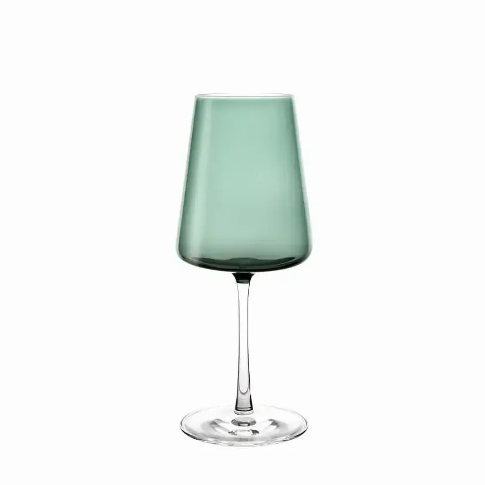 Glass - Vida Malachit Colored Wine Glass - 6 pieces 400 ml - PEKALLA CRISTAL GLASS