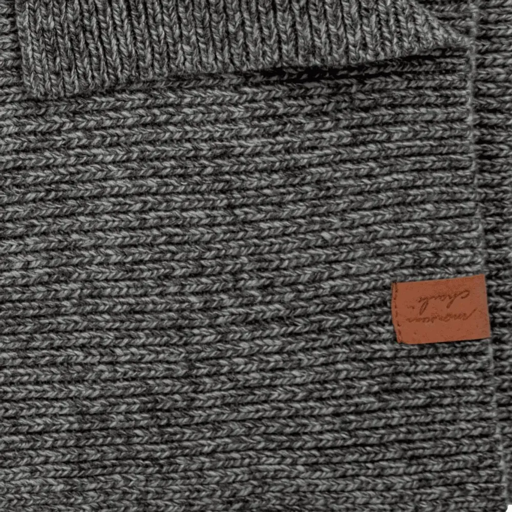 Scarves - JEFF & JACK mottled black wool duo - MONSIEUR CHARLI