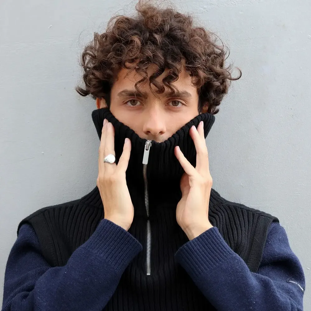 Foulards et écharpes - Col en coton JAVIER noir - MONSIEUR CHARLI
