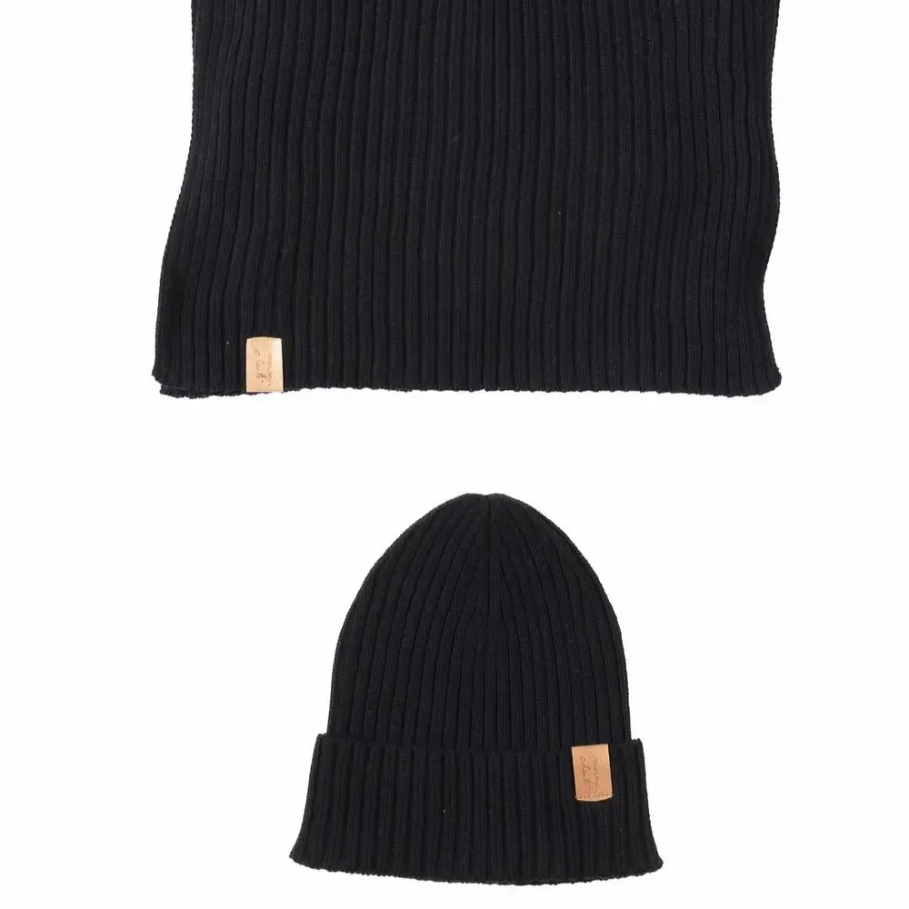 Scarves - JUAN & JULIO black cotton duo - MONSIEUR CHARLI