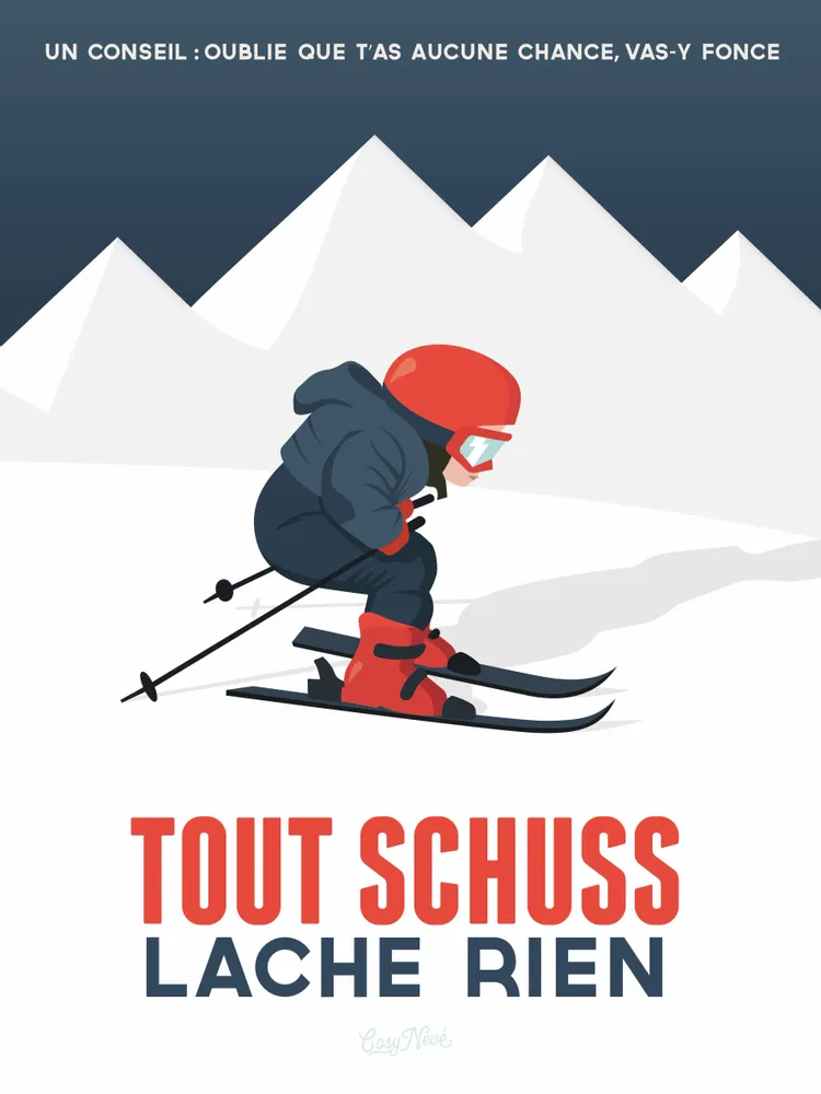 Poster - Framed poster Tout Schuss - COSYNÉVÉ - MOUNTAIN POSTERS