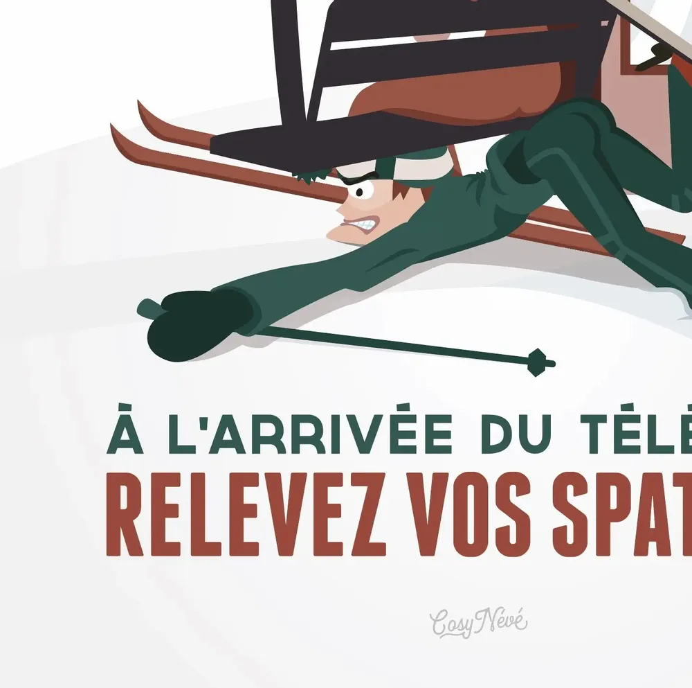 Poster - Framed poster La Raclette : Verte - COSYNÉVÉ - MOUNTAIN POSTERS