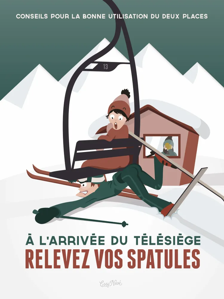 Poster - Framed poster La Raclette : Verte - COSYNÉVÉ - MOUNTAIN POSTERS